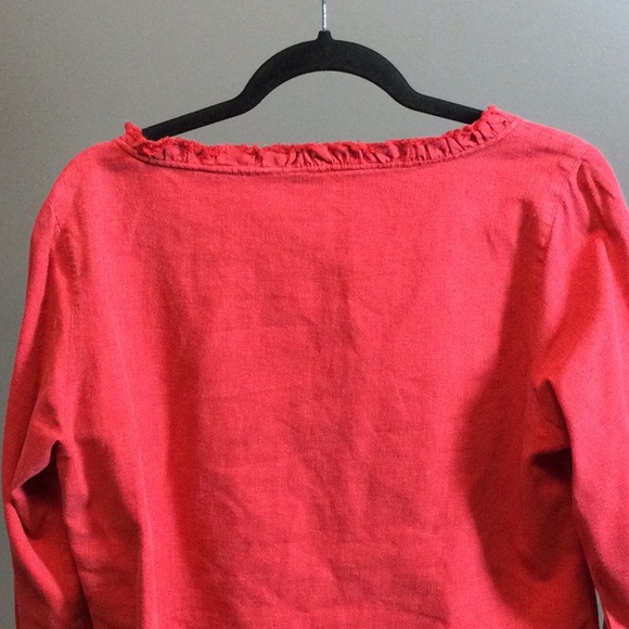 16 HEMP red linen top - Picture 6 of 16